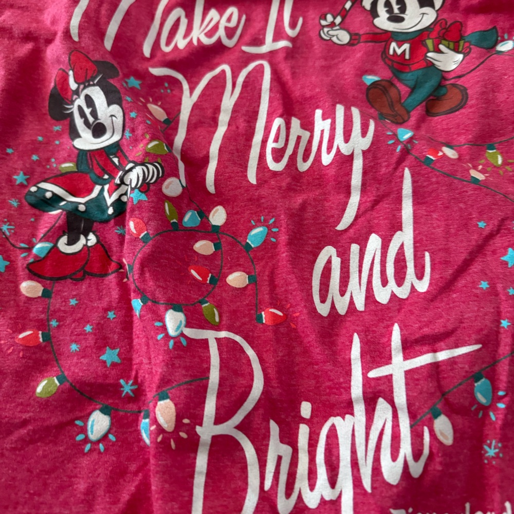 Disney Christmas Mickie and Minnie Mouse T Shirt